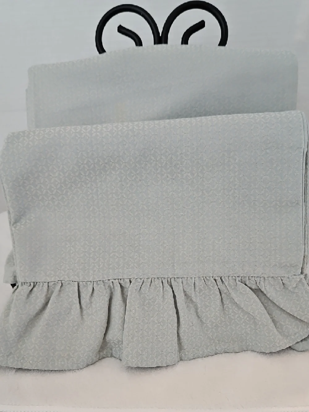 Ralph Lauren Blue Sage Woven Ruffle Hem Cotton Standard Pillowcase Set
